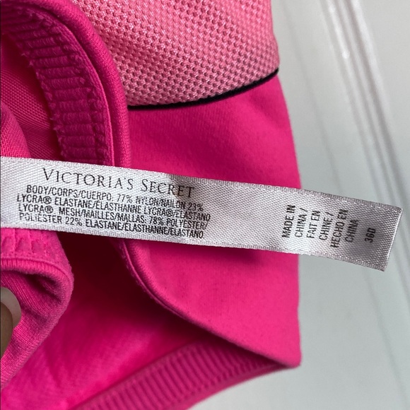 Victoria's Secret VSX Hot Pink and Black Longline Sports Bra - Picture 4 of 7